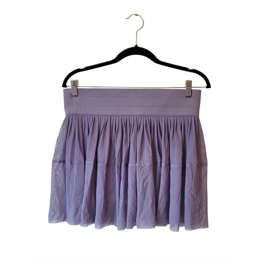 T|S By Thrive Lilac Tiered Mini Mesh Tennis Skirt Women's Size L